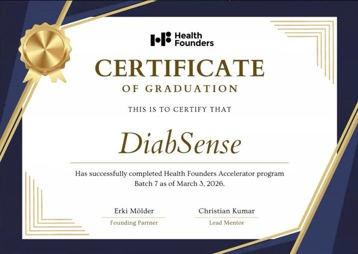 DiabSense Graduates from the Health Founders Accelerator Programme